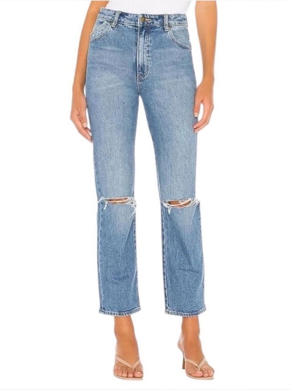 ROLLA’S EUC Original High-Rise Straight Leg Distressed Jeans